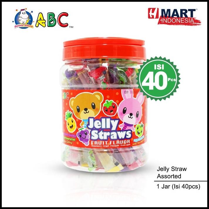 

Abc Jelly Straws Assorted - Jeli Rasa Buah-Buahan 800G Isi 40Pcs