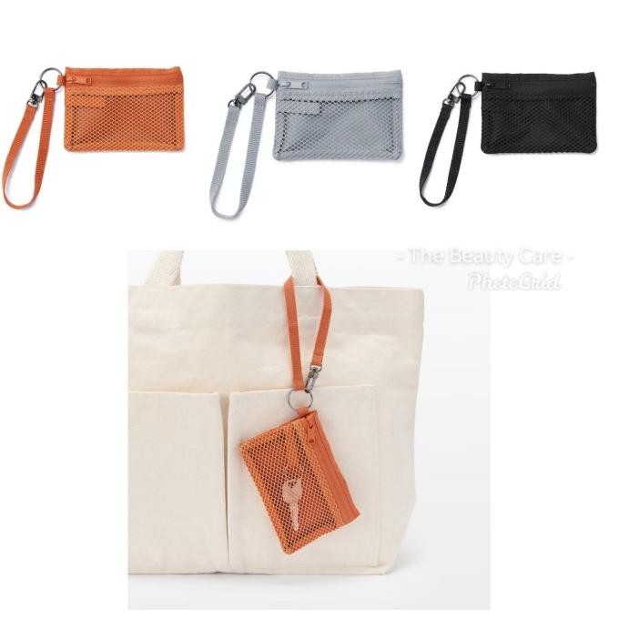 

BEBAS ONGKIR - Muji Polyester Card Case Japan Original Tempat Kartu kunci dompet koin