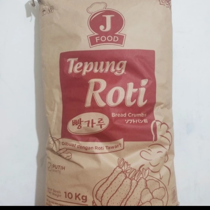 

j food TEPUNG ROTI BREADCRUMBS PUTIH 10kg