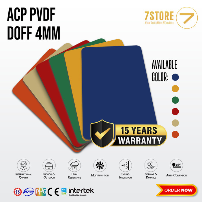 SEVEN ACP PVDF 4 mm Doff Alloy 1100 0,3 mm - Aluminium Composite Panel