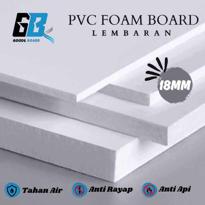 PVC BOARD 18MM PVC FOAM LEMBARAN GOODS BOARD 18MM UKURAN 122x244
