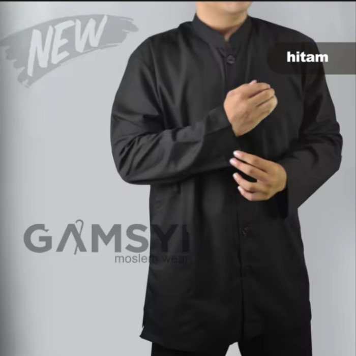 Baju Koko Putih Polos jumbo/KOKO DEWASA LENGAN PANJANG/Koko Gamsyi