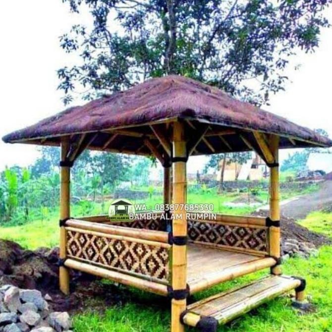 Gazebo bambu ukuran 2x2m/ gazebo bambu