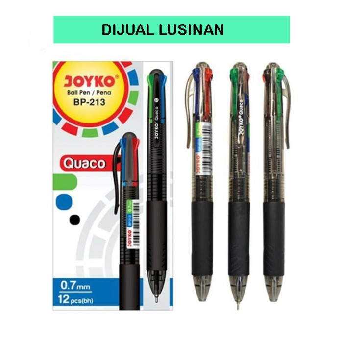 

Sale Dijual Lusinan Joyko Pulpen Bp-213 Quaco Ballpoint 4 In 1 Warna Murah