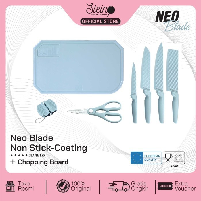 

Steincooare Neo Blade Non Sti 7in1 Pisau Set dan Talenan