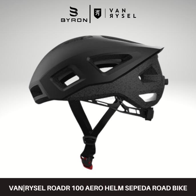 BTWIN Helm Sepeda Van Rysel RoadR 100 Road Bike MTB Sepeda Lipat-Black