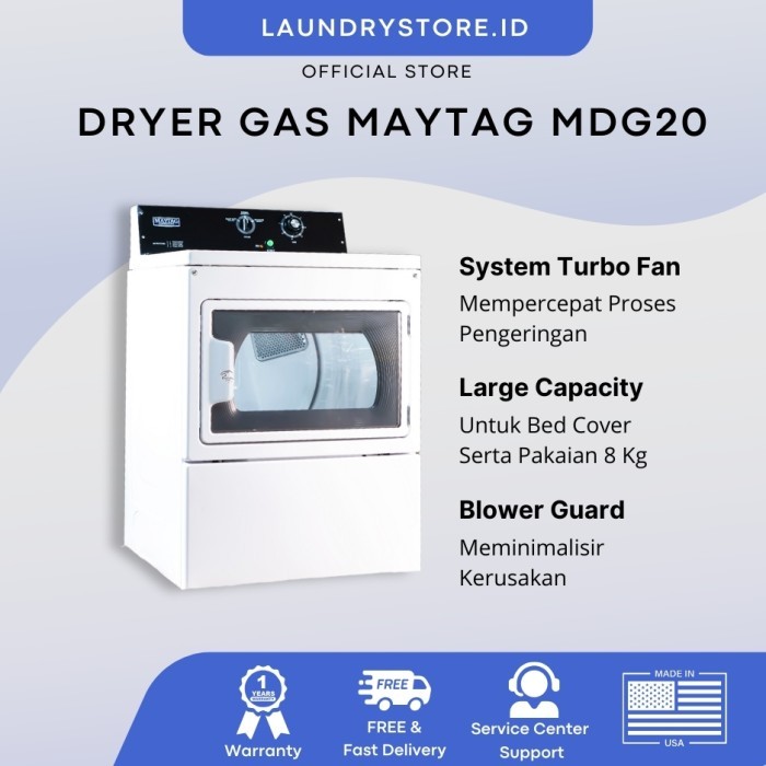 Cuci Gudang Mesin Pengering Pakaian / Dryer Gas Maytag