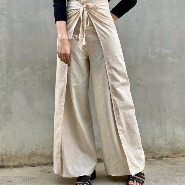 Gia Pants - Wrap Pants Celana Lilit / Kulot Linen