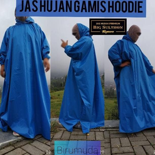 Terbaru Jumbo Jas Hujan /Mantel Gamis/Jubah Akhwat Muslimah Wanita Syar'I