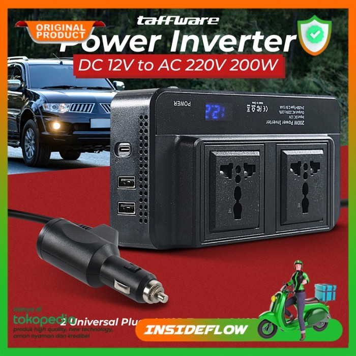 Inverter DC ke AC Power Mobil Car Colokan USB 12 V 220 V 200 150 Watt