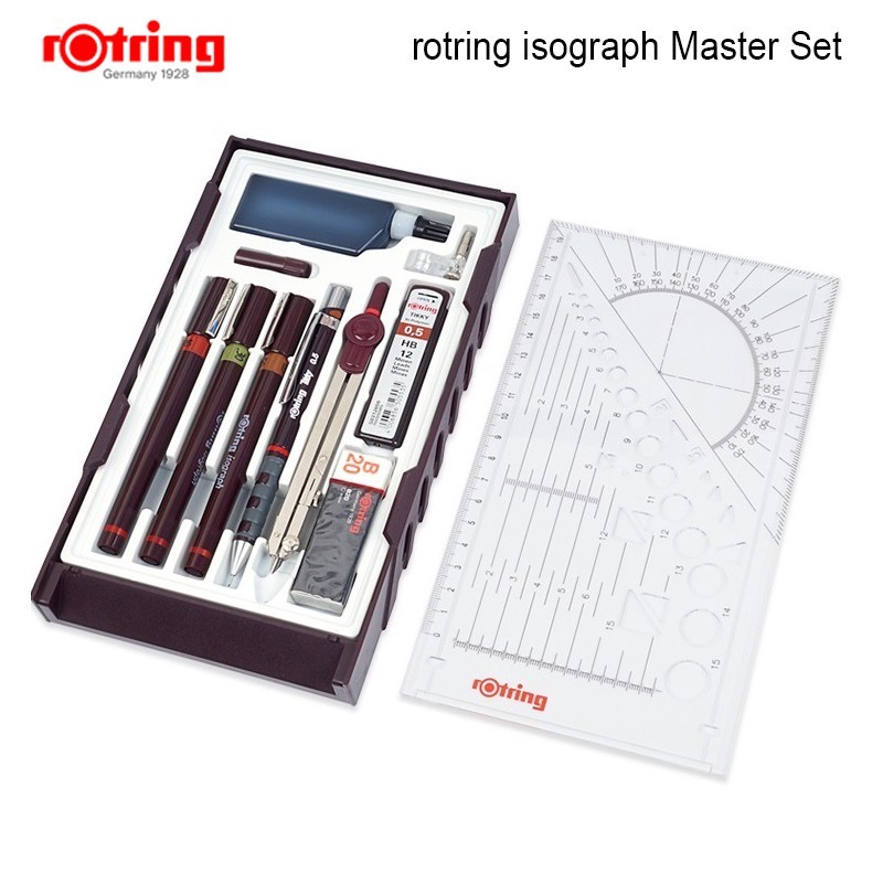 

Set alat gambar pena berpori tinta isi ulang Rotring Master Isograph |up7KbdtP|