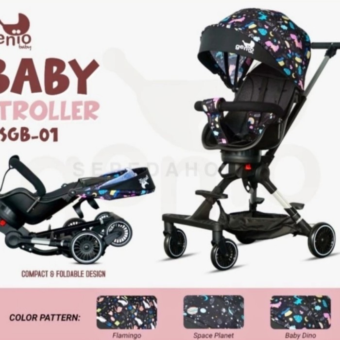 Baby Stroller Dorongan Anak Genio New Bisa Di Lipat