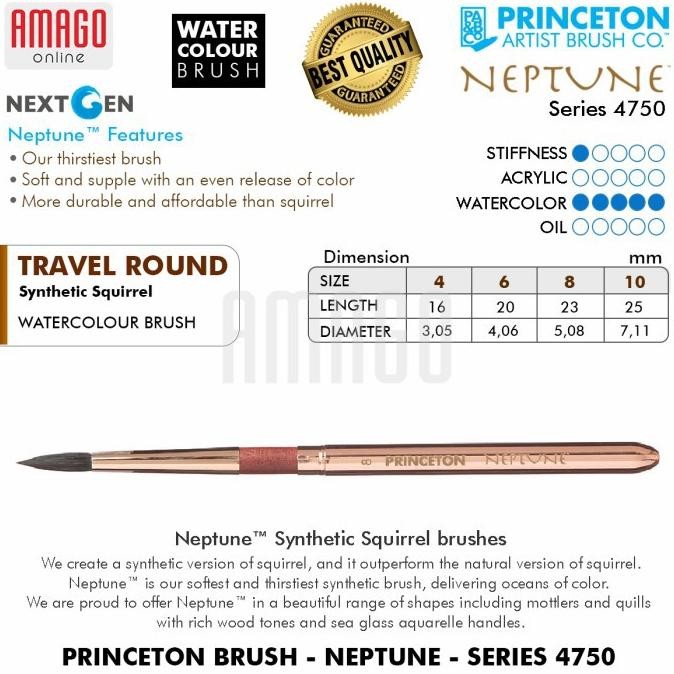 

Kuas PRINCETON Neptune Watercolour Brush - Round - Pilih Ukuran