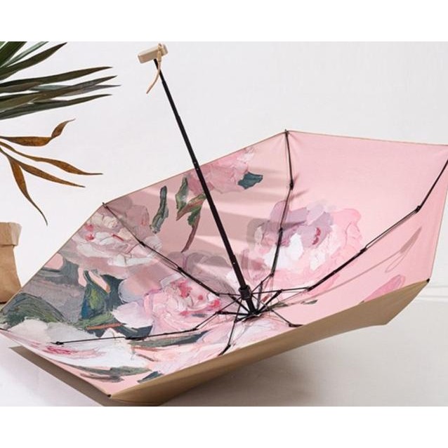 Reine Payung Emas Motif (Baru) / Payung Lipat Uv Ni Emas