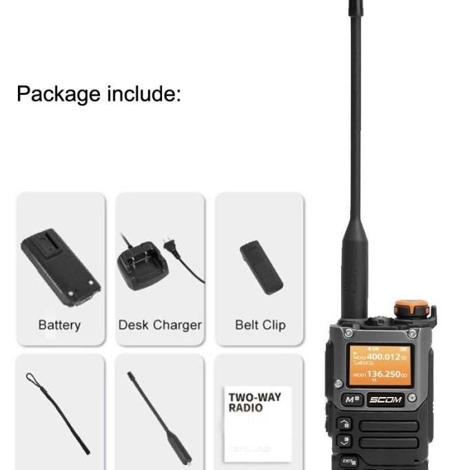ht scom fc9 pro handy talky vhf uhf