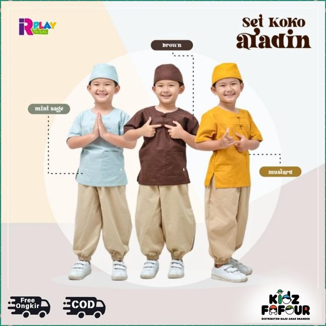 Set Koko Aladin Irplay Baju Muslim Anak Balita Laki-Laki 1-6T