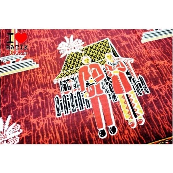 Katun Ondel Motif 10 Bahan Kain Batik Betawi Monas Jakarta