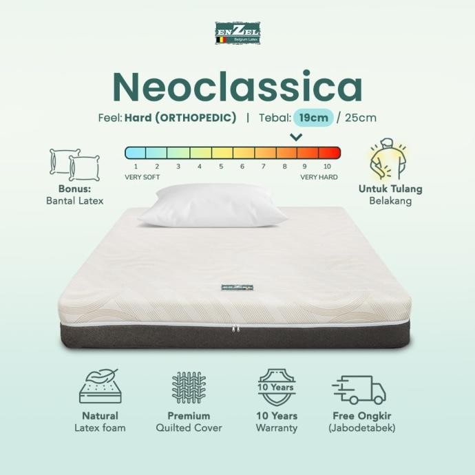 Kasur Orthopedic Latex Enzel Neoclassica Uk 100x200