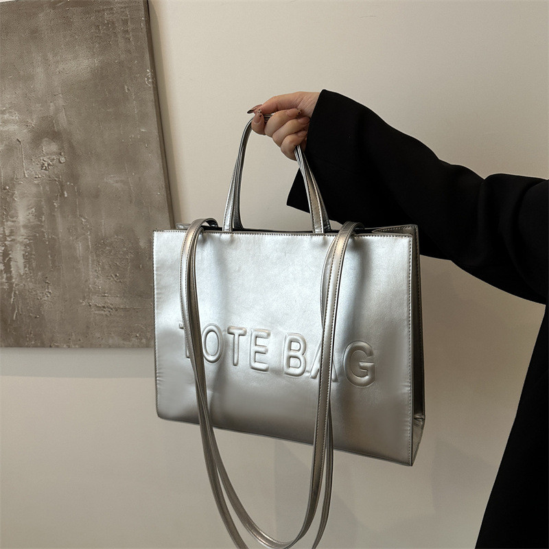 Y2.Morgan-Tote bag Tas Berkapasitas Besar Handbag Fashion Tas Bahu Retro Tas Besar Komuter Shoulder 