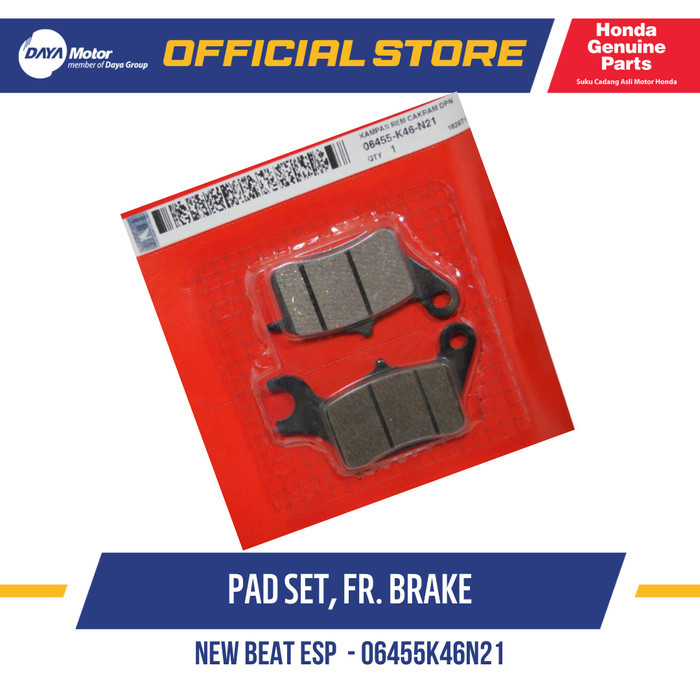06455K46N21 Kampas Rem Depan (Pad Set FR Brake) BEAT eSP, SCOOPY eSP