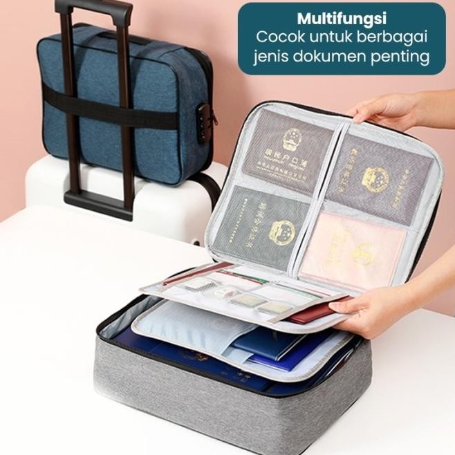 

NNK TAS TEMPAT PENYIMPANAN FILE DOKUMEN ANTI AIR TRAVEL BAG STORAGE