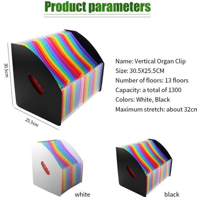 

\BEST/ 13 SEKAT BOX FILE FOLDER A4 DOKUMEN MAP BAG EXPANDING MEJA