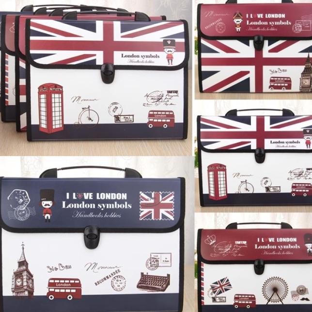 

[LLN06] DOCUMENT FOLDER ORGANIZER BAG TAS DOKUMEN MAP A4 EXPANDING SLOT FILE FOLDER TEMA LONDON
