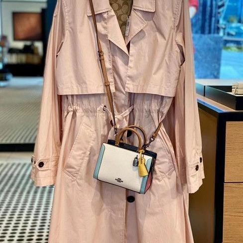 Original 100% Coach Micro Zoe Crossbody In Colorblock Chalk Multi