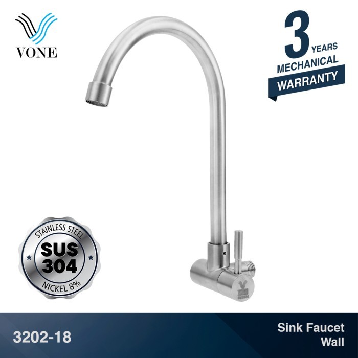 Terlaris Vone 3202-18 Keran Kran Air Angsa Sink Wastafel Cuci Piring Dapur