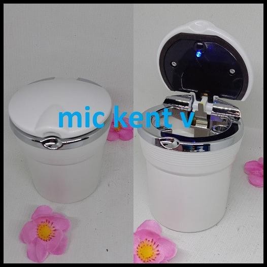 BEST DEAL ASBAK LED MOBIL/ASBAK ROKOK PORTABLE PUTIH POLOS AGYA/AYLA 