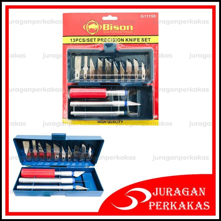 

BEST DEAL BISON PISAU UKIR SENI SET 13 PCS TOOL KIT ALAT PAHAT KAYU HOBBY KNIFE !