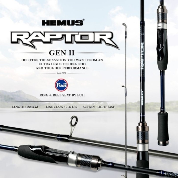 BEBAS ONGKIR - Joran UL HEMUS RAPTOR Gen 2 - Ring dan Reel Seat Fuji