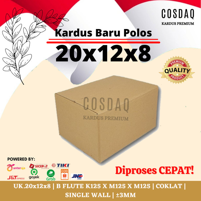 

KARDUS PACKING 20x12x8 DUS PACKING KARTON BOX BESAR BARU COKLAT POLOS