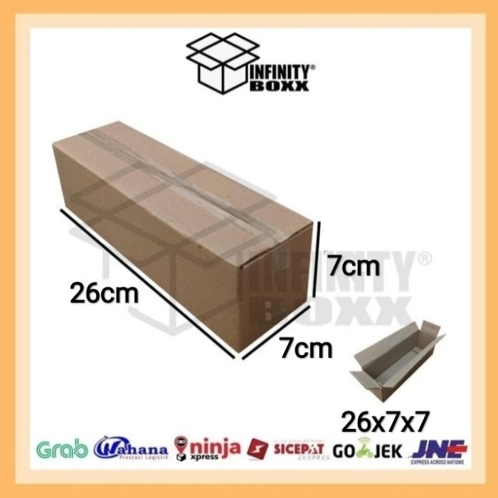 

kardus box packaging packing 26x7x7 cm POLOS SHEET