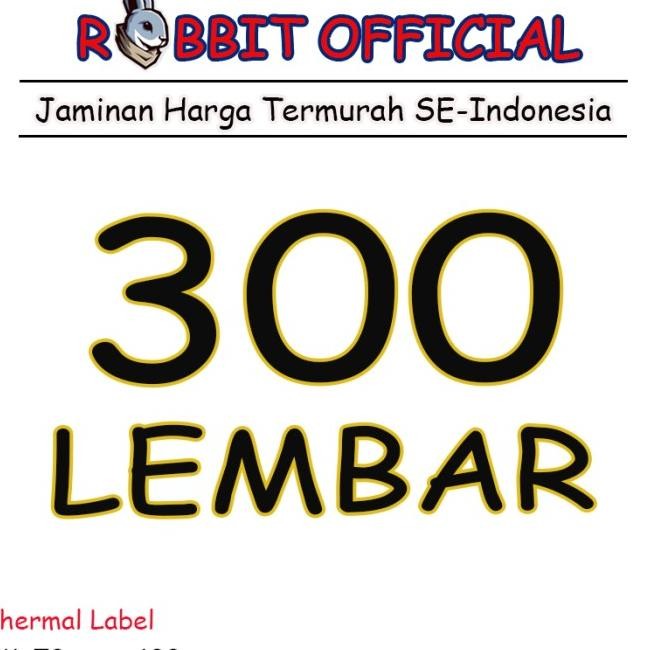 

Promo 1 Box, Kertas Thermal Label Sticker Barcode 78X100 Mm 300 Pcs Promo
