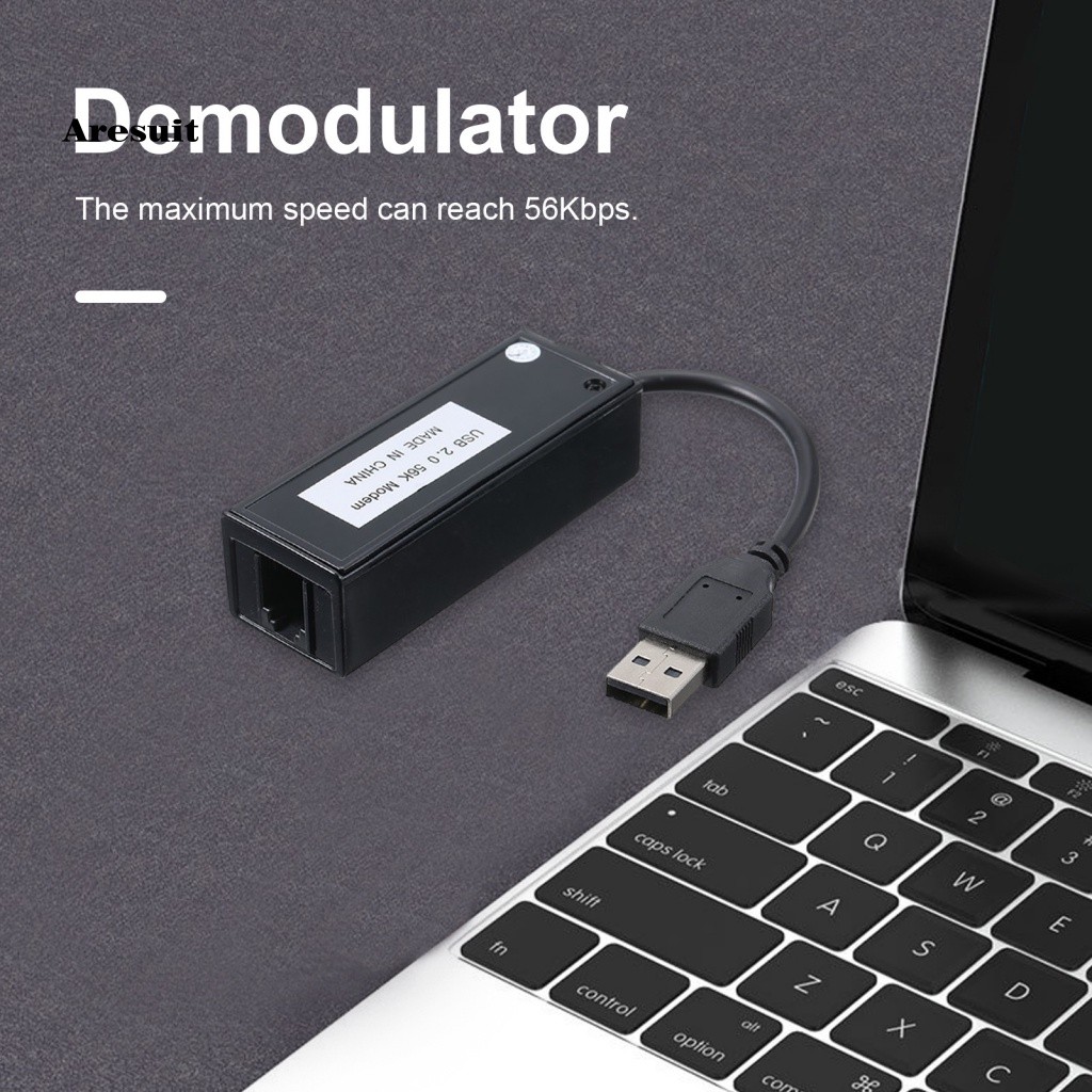 [Aresuit] Modem Dial Up Modem Faks Universal Modem Faks Eksternal USB Berkecepatan Tinggi untuk Komp