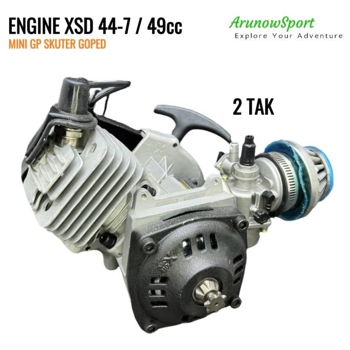 Engine Mesin 49Cc Mini Gp Skuter Goped 2Tak Xsd 44-7 Original