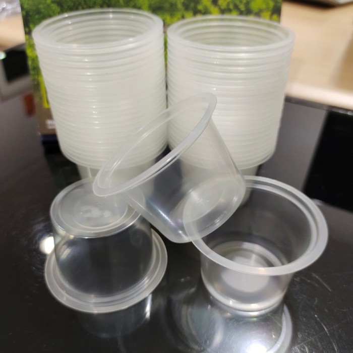Julie - Gelas Plastik 65Ml Bening / Cup Tester / Ice Cream Pudding Jelly Agar