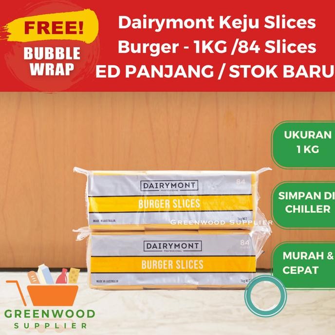 

PROMO Dairymont Keju Burger / Burger Slices 1KG - 84 Slices