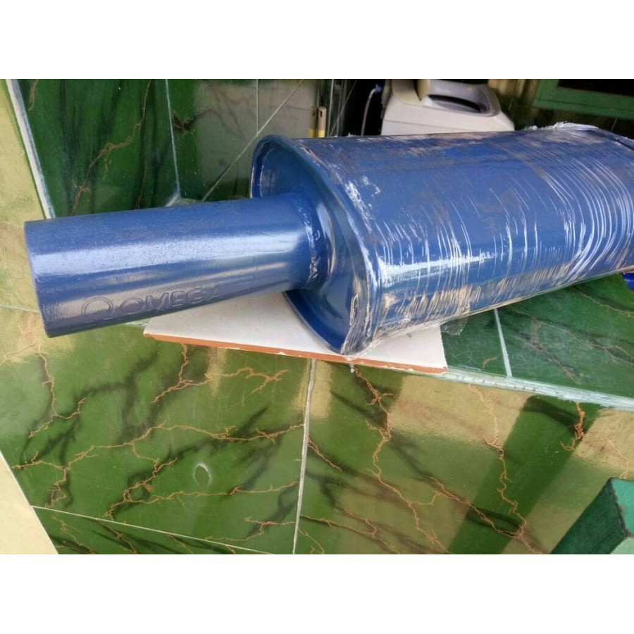 Knalpot Omega Galvalum Hulk Blue Universal Muffler
