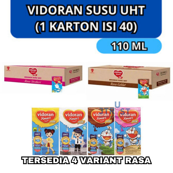 Siap Kirim SUSU UHT VIDORAN XMART 115 ML / 1 KARTON @40pcs / SUSU CAIR /SUSU ANAK