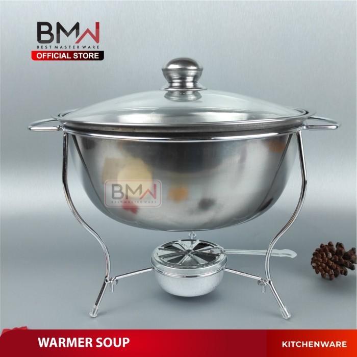 BMW Kitchen Ware - Warmer Soup Bulat Tempat Saji Sayur Prasmanan