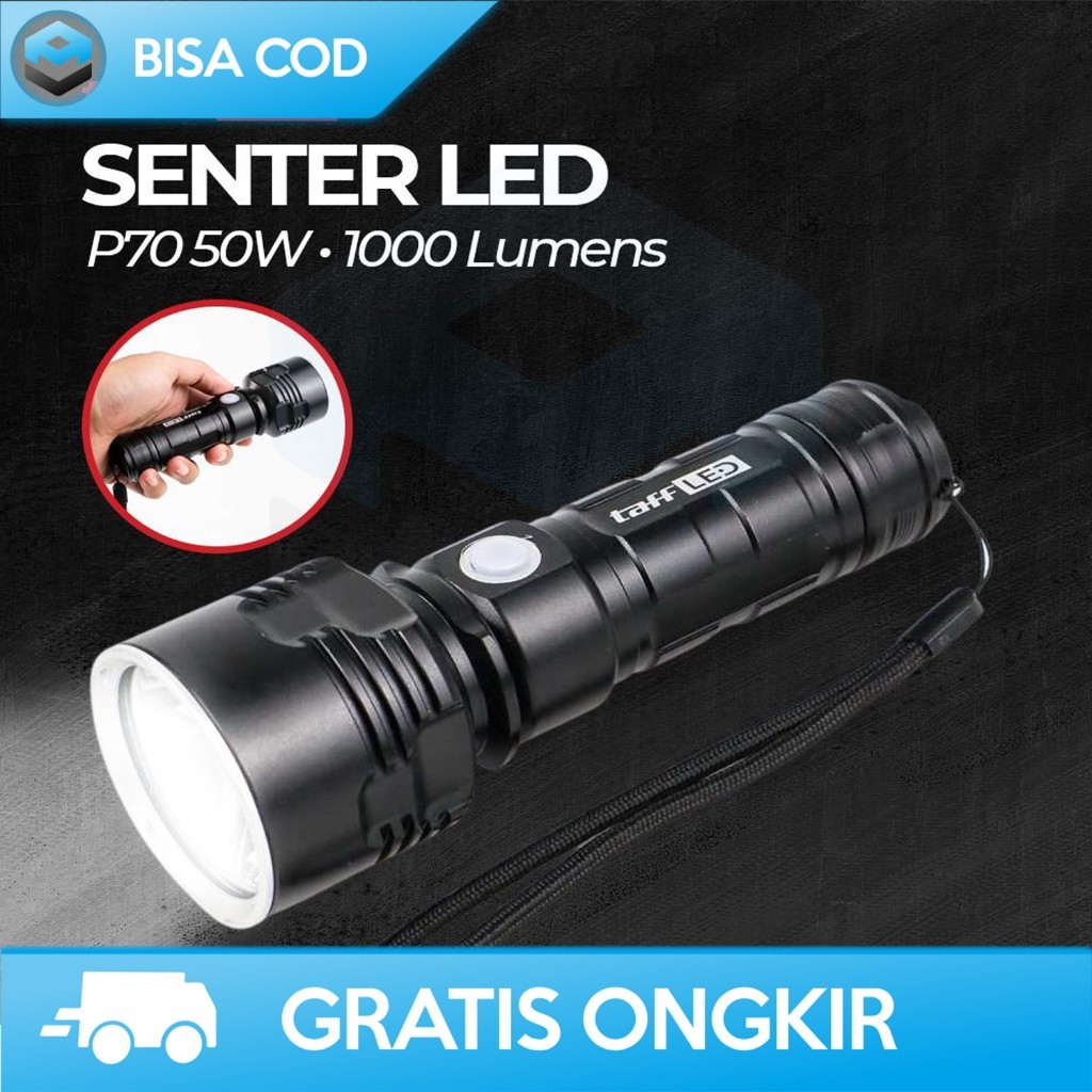 SENTER LED SUPER TERANG KOTAK PENYIMPANAN BATERAI ISI ULANG USB/AAA