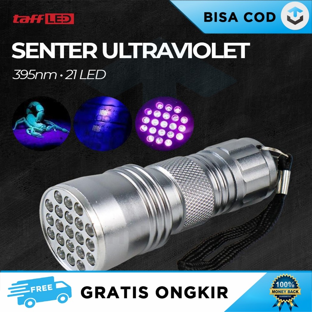 SENTER LED ULTRAVIOLET ALAT PENDETEKSI UANG ASLI BATERAI AAA PORTABLE