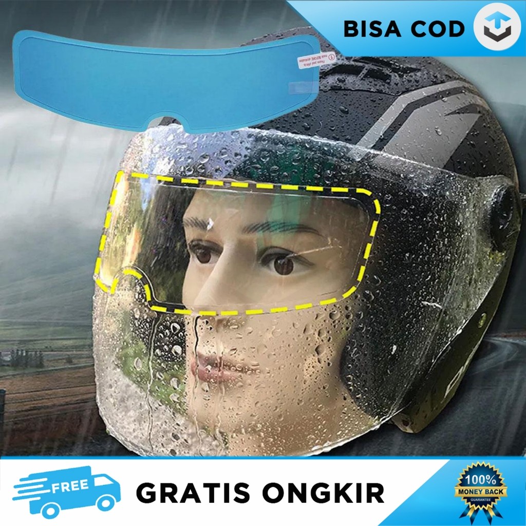 STIKER ANTI FOG HELM MOTOR STICKER KACA FILM ANTI EMBUN HUJAN SILAU