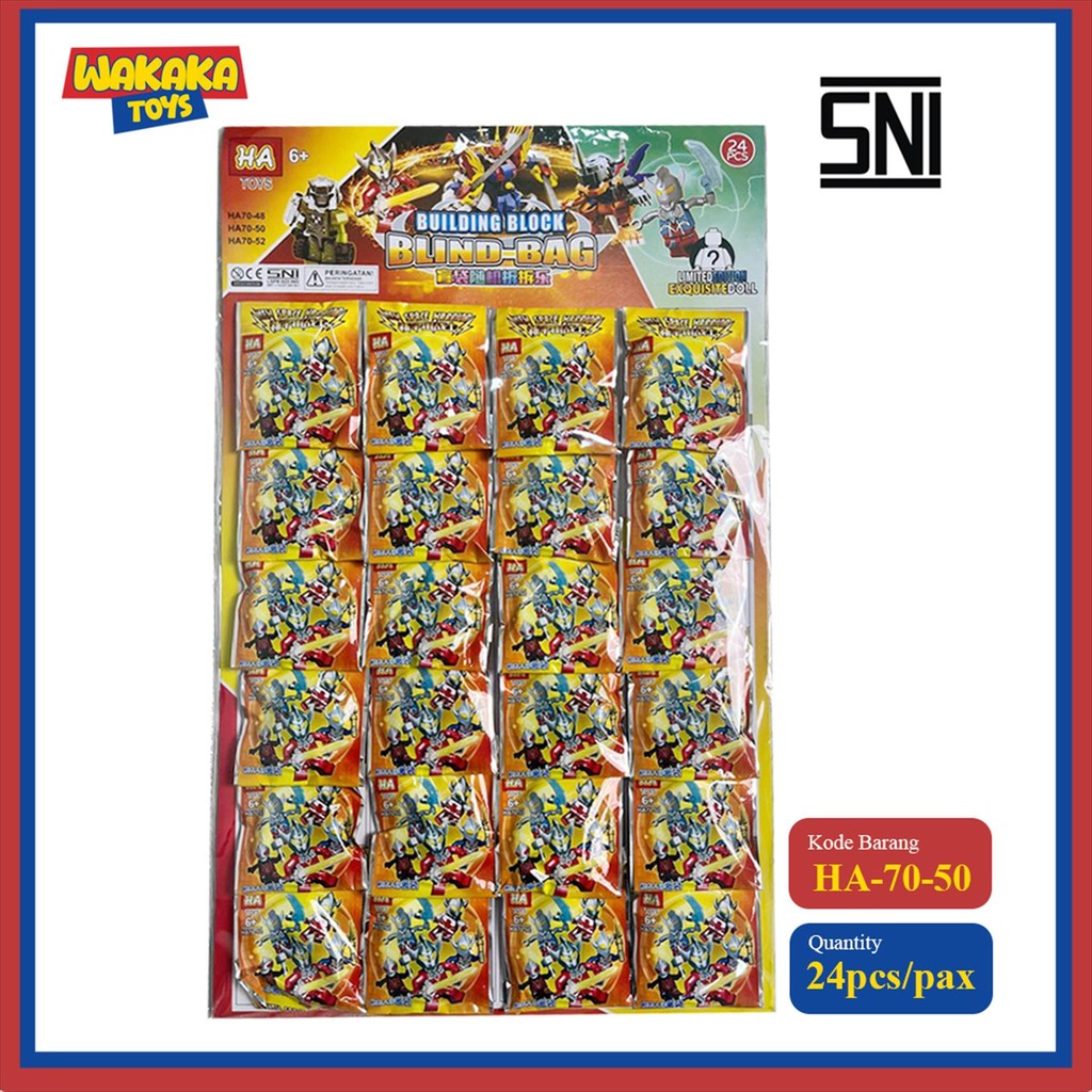 WAKAKA TOYS Mainan Anak ROBOT BUILDING BLOCK Toys For Kids HA70-50