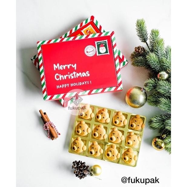 

Christmas Letter Box (10 Pcs) Kotak Natal Cookies Coklat Truffle Mochi Mini Cake Nastar Siap Kirim