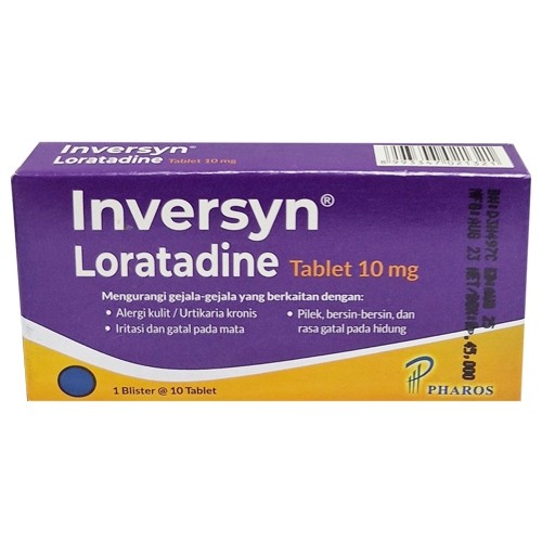 INVERSYN 10 MG 1 BLISTER 10 TAB / ALERGI / OBAT RHINITIS ALERGI