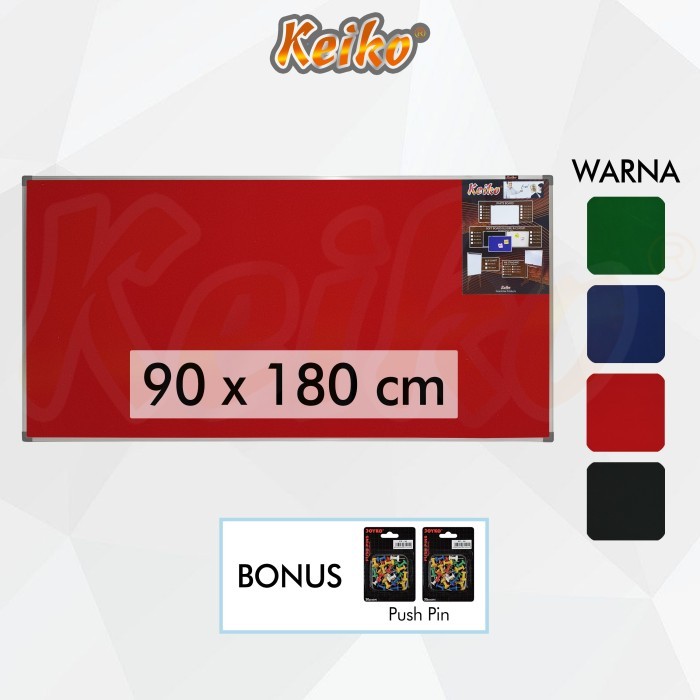 

Softboard Cork Board / Papan Mading Gantung Bludru Keiko 90 x 180 cm