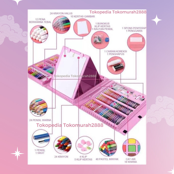 Crayon Art Set Colouring Box/ Krayon Lengkap/ Set Mewarnai